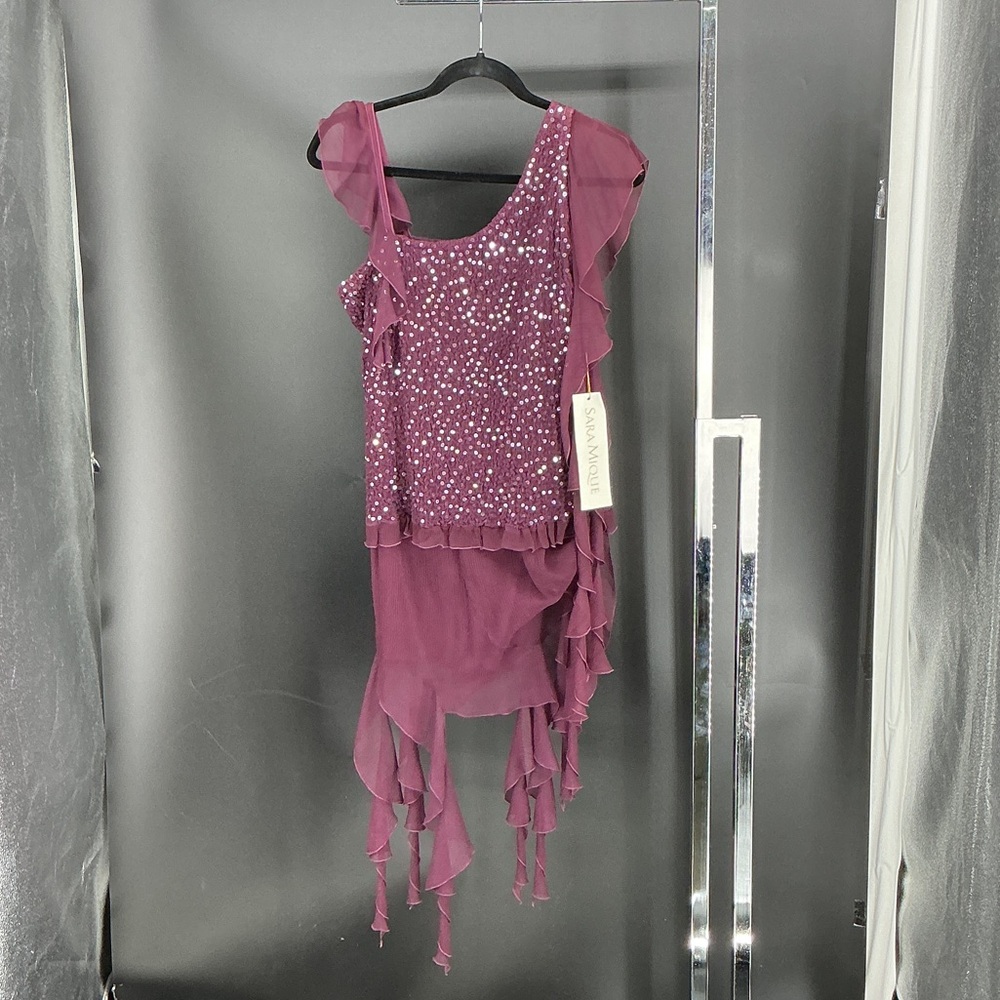 Chic Plum Ruffled Women's Blouse